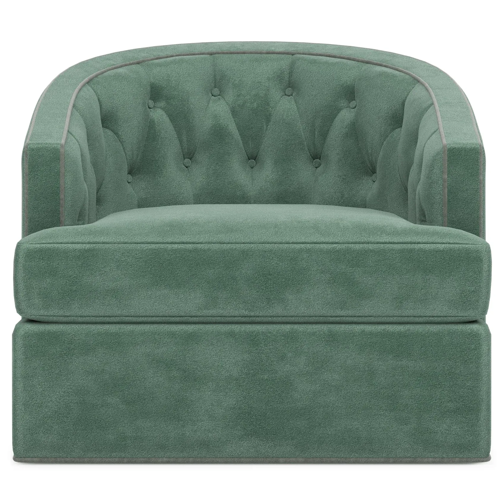 Kensley Performance Velvet Swivel Chair - Stone Pine