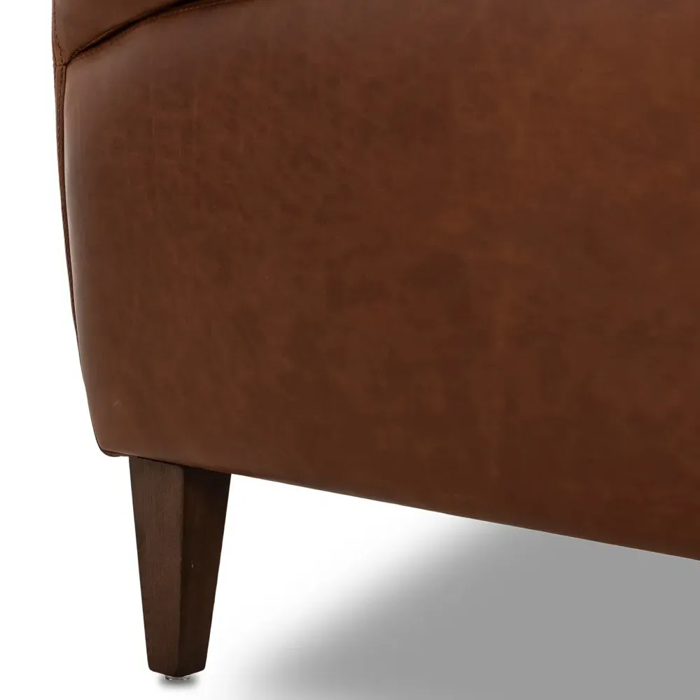 Kent Dulane 3-Seater Sofa - Mahogany, Leather