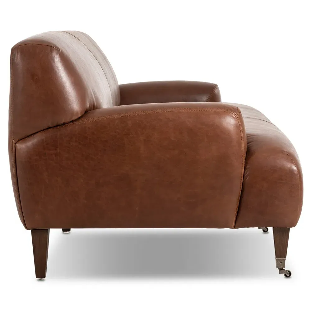 Kent Dulane 3-Seater Sofa - Mahogany, Leather