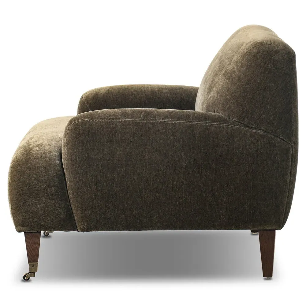 Kent Malmo Arm Chair - Olive, Velvet