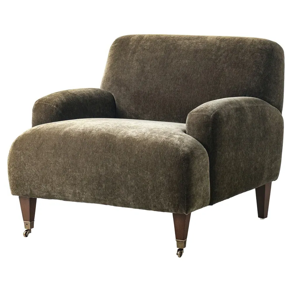 Kent Malmo Arm Chair - Olive, Velvet image