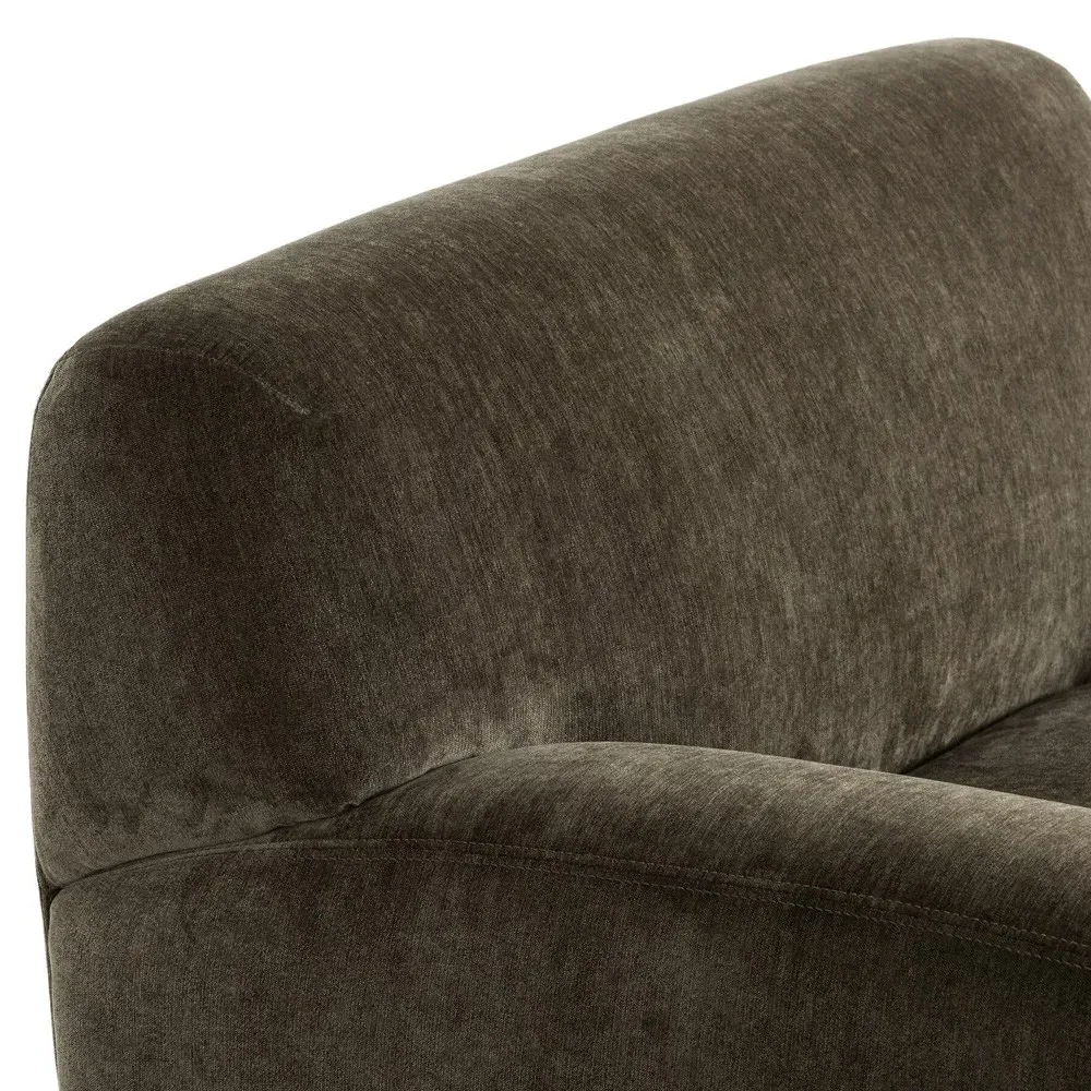 Kent Malmo Chaise Lounge - Olive, Velvet