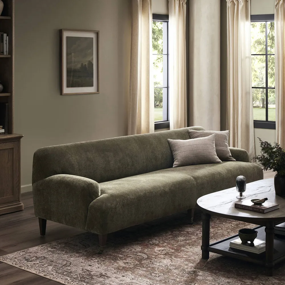 Kent Malmo Sofa - Olive, Velvet