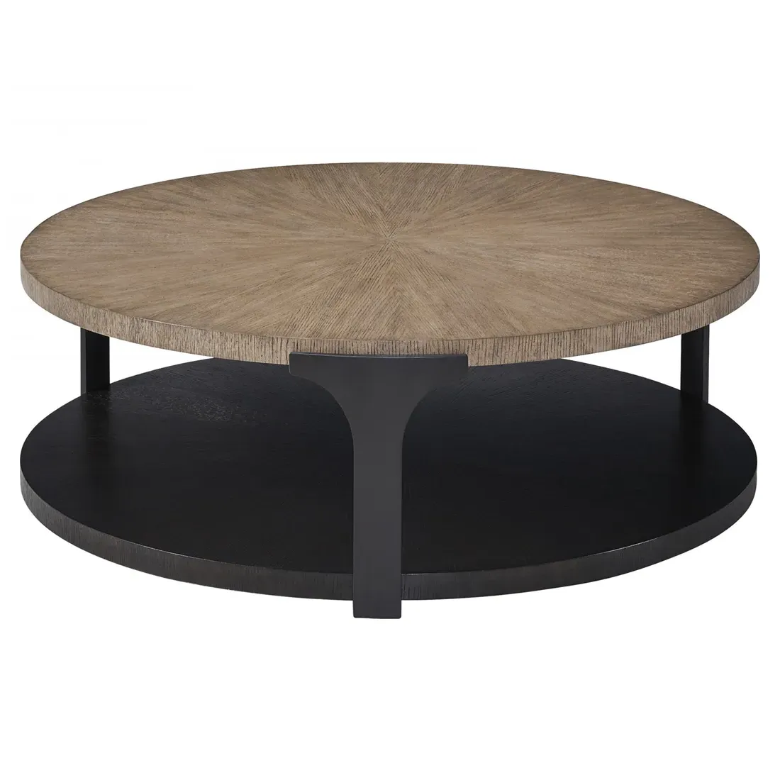 Kenya Round 2 Tier Coffee Table - Brown, Oak