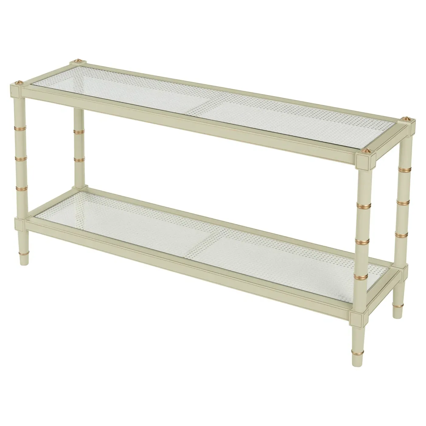 Keshia Rectangular Console Table - Green, Rubberwood