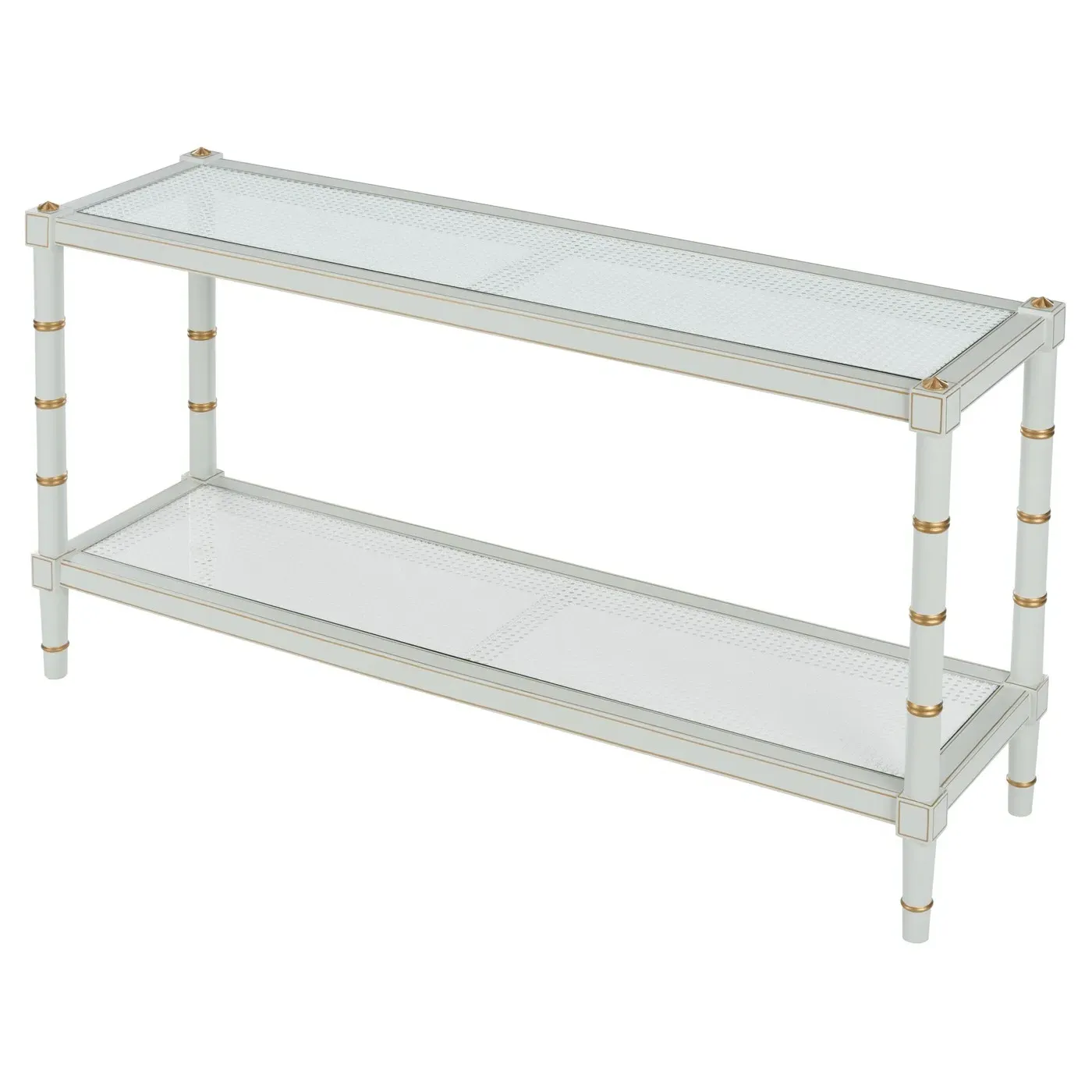 Keshia Rectangular Console Table - Grey, Rubberwood