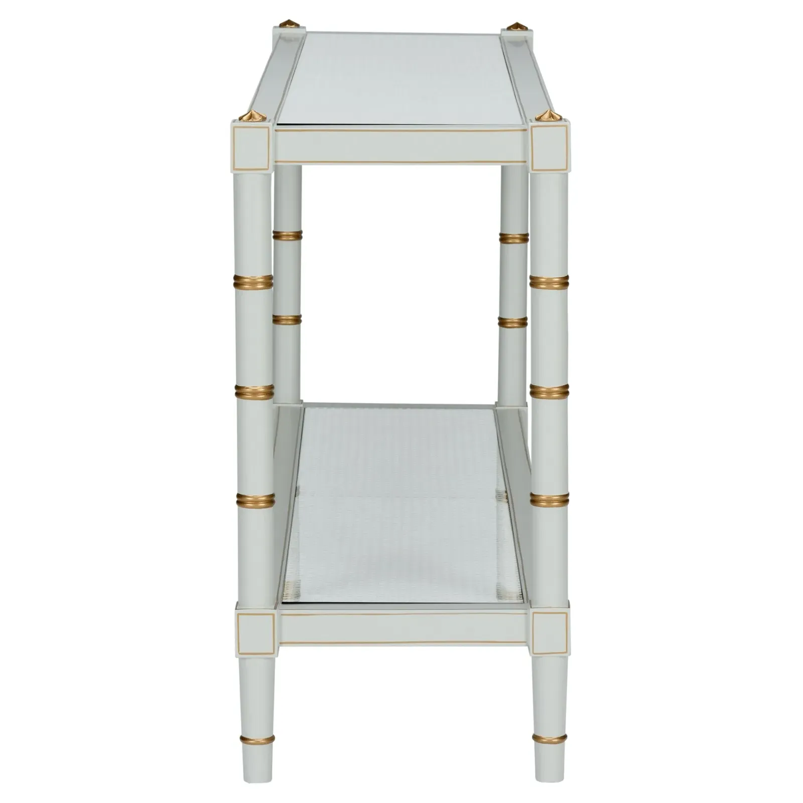 Keshia Rectangular Console Table - Grey, Rubberwood