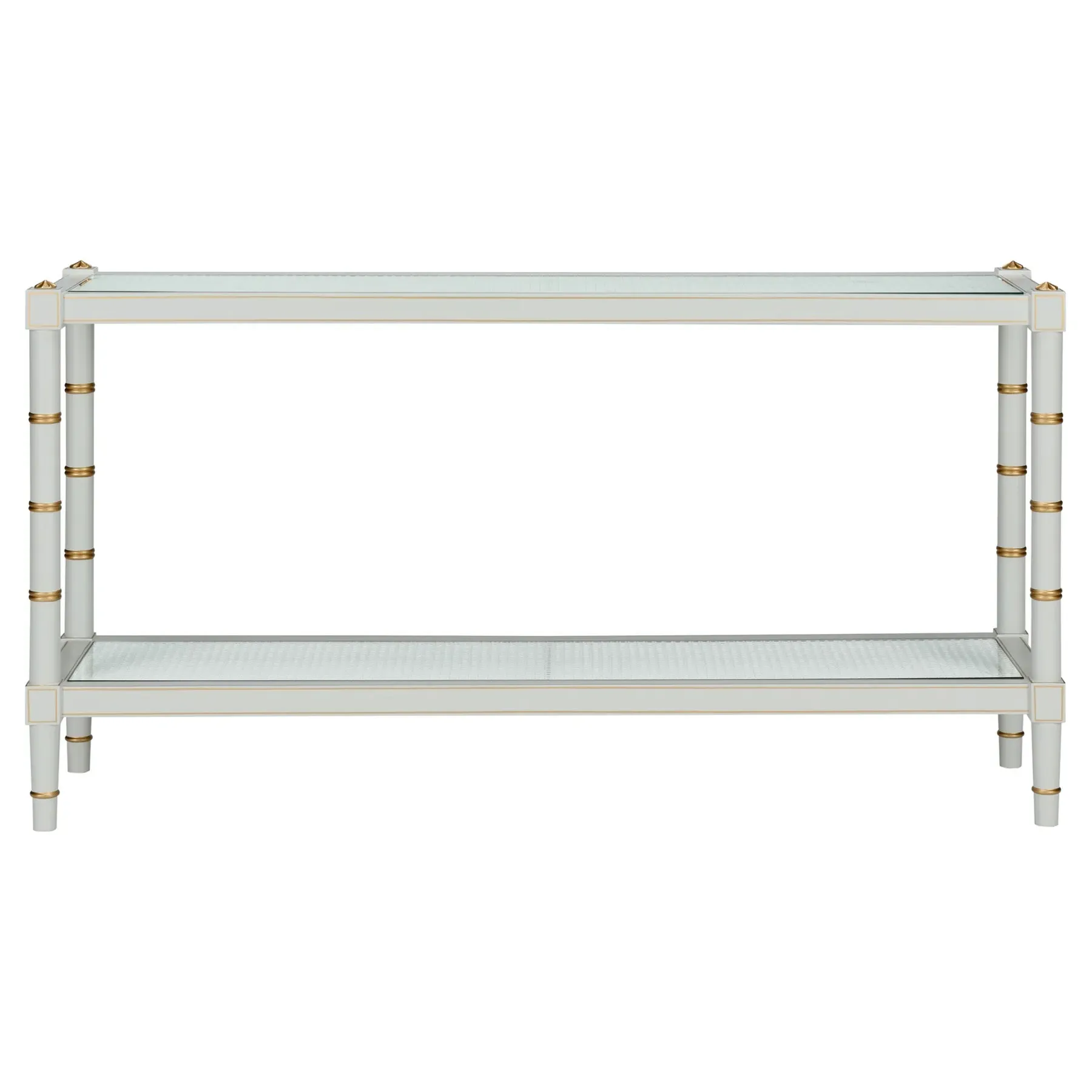 Keshia Rectangular Console Table - Grey, Rubberwood