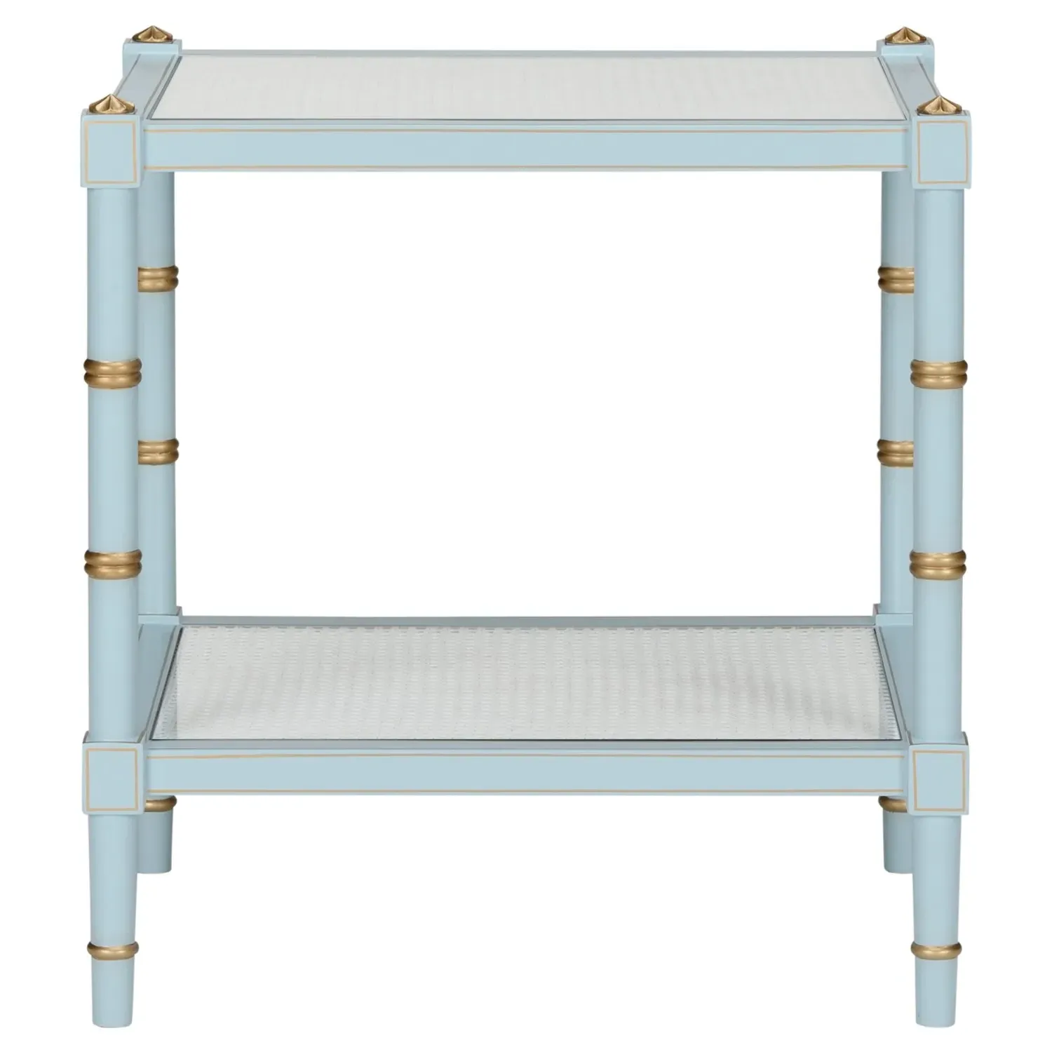 Keshia Rectangular End Table - Blue, Rubberwood image