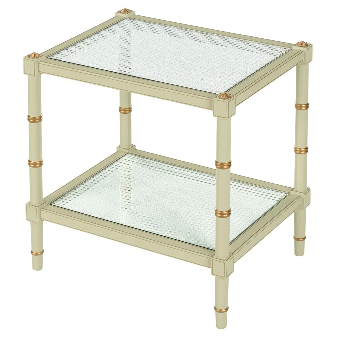 Keshia Rectangular End Table - Green, Rubberwood