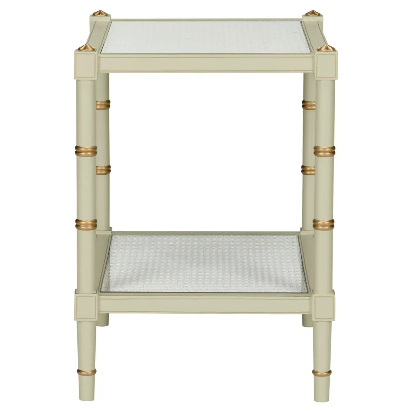 Keshia Rectangular End Table - Green, Rubberwood