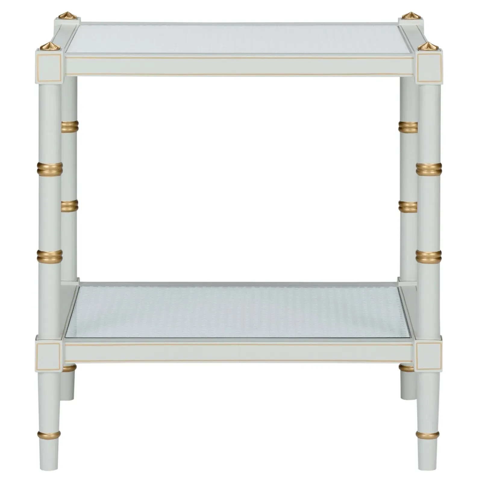 Keshia Rectangular End Table - Grey, Rubberwood