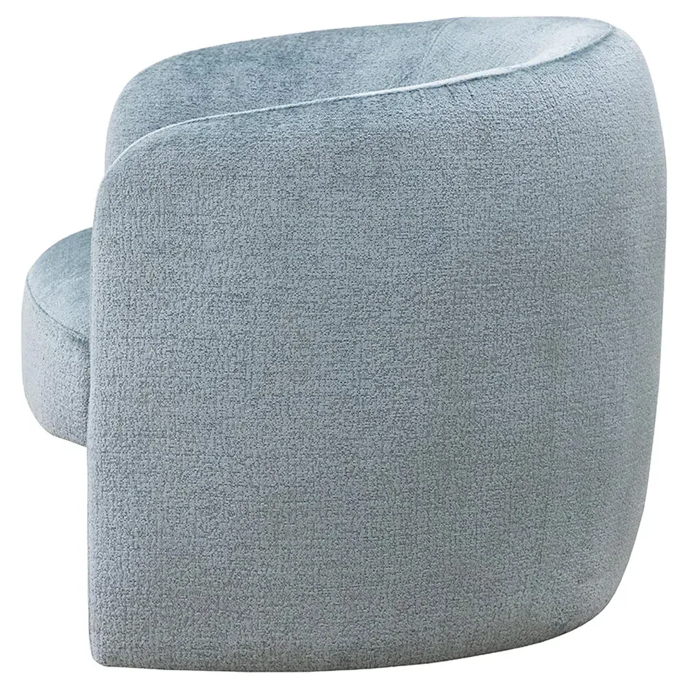 Kestenchia Curved Barrel Chair - French Blue, Polyester