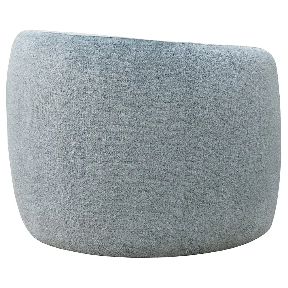 Kestenchia Curved Barrel Chair - French Blue, Polyester