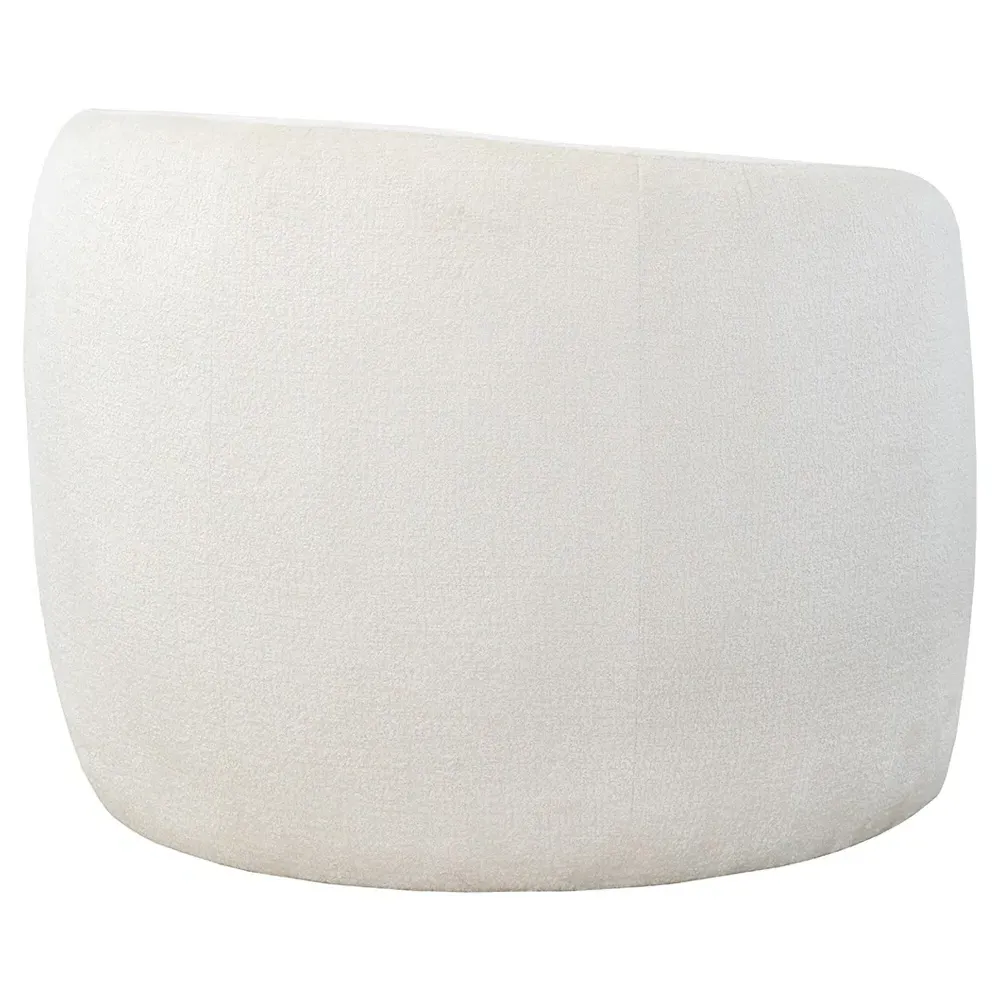 Kestenchia Curved Barrel Chair - Off White, Polyester