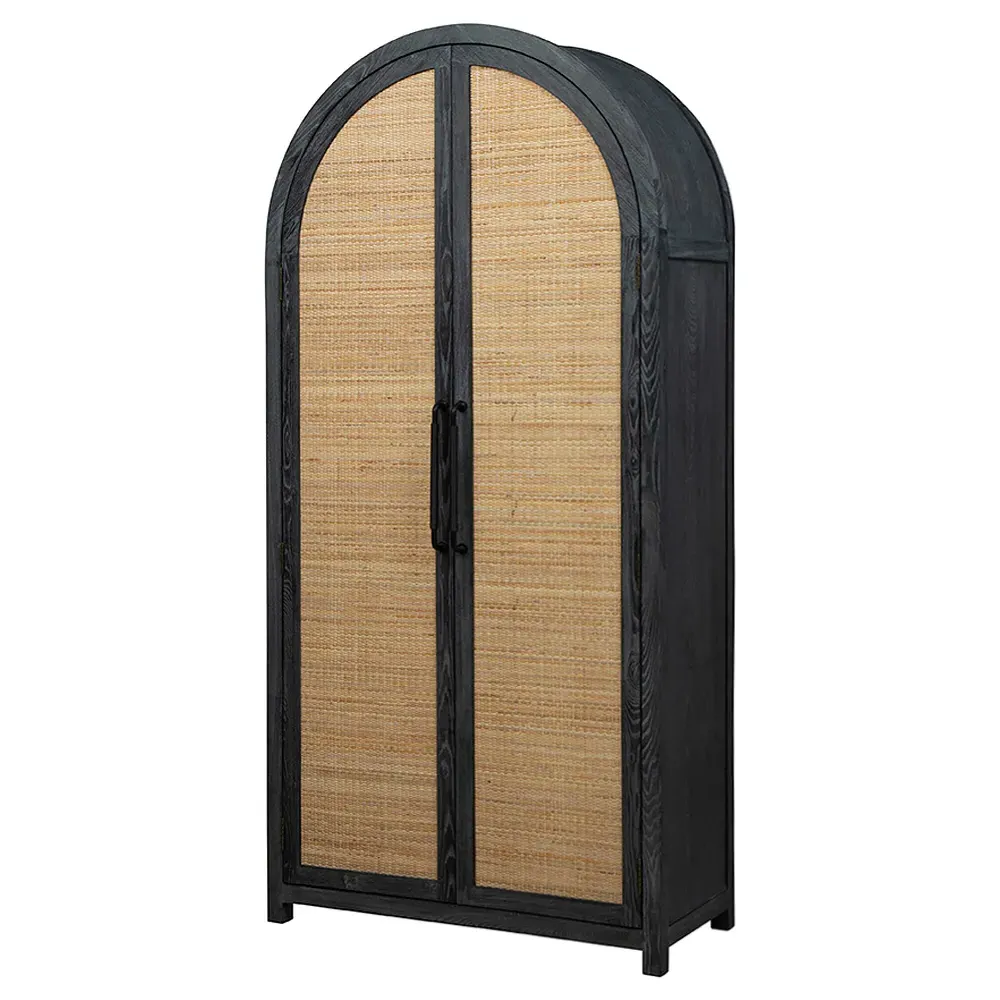 Kevin Arched Cabinet with Storage - Grey, Wood image