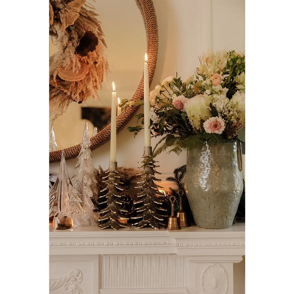 Kevin Large Candlestick Holder Set - Silver, Aluminum