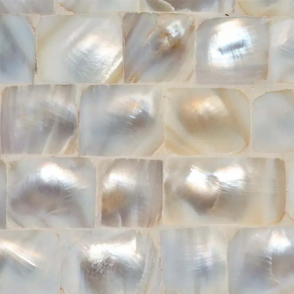 Keziah Table Lamp - White, Mother of Pearl