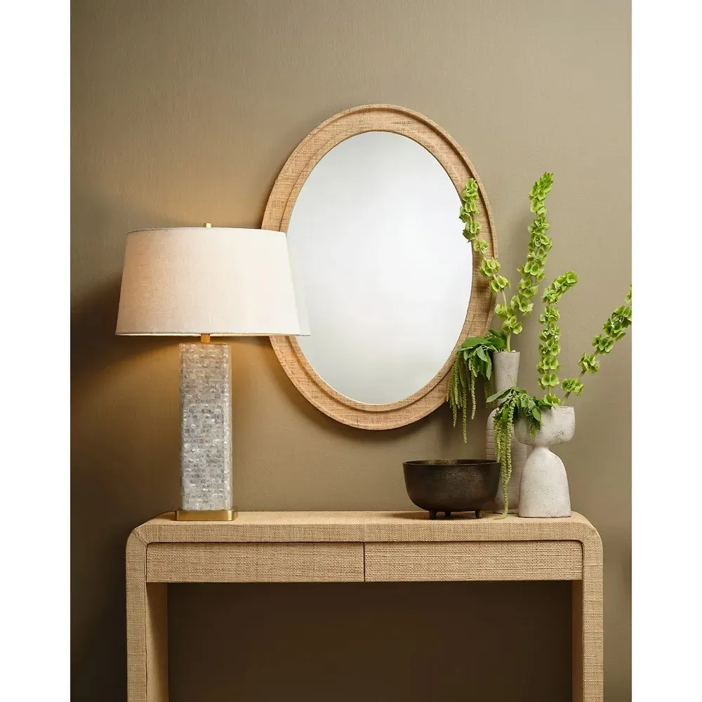 Keziah Table Lamp - White, Mother of Pearl