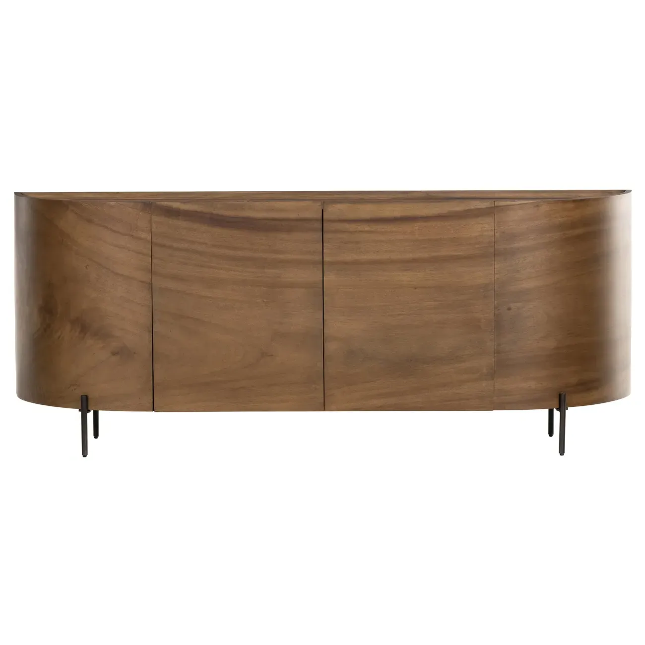 Khalil Curved Sideboard - Dark Brown, Wood image