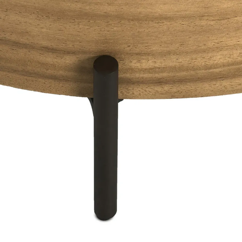 Khalil Curved Sideboard - Light Brown, Wood