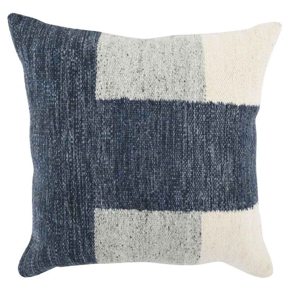 Khari Coastal Throw Pillow - Blue, Viscose