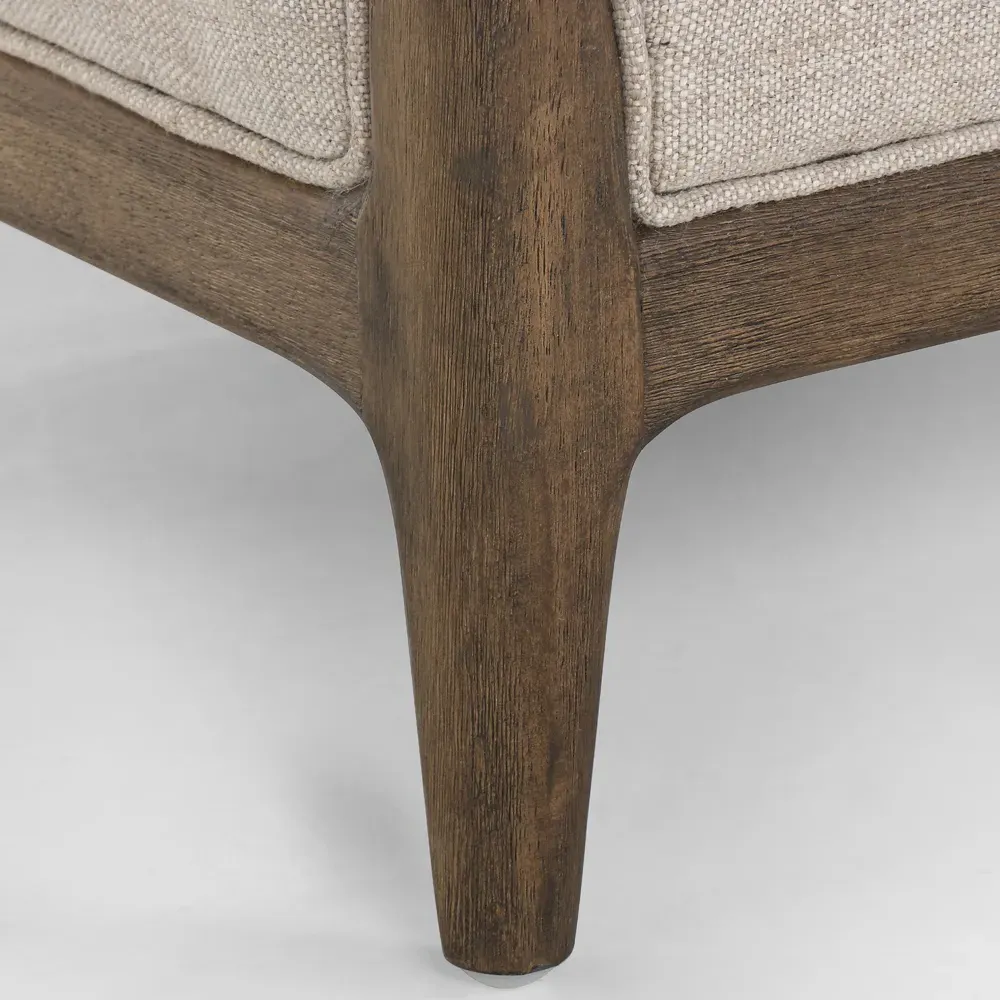 Khloe Tufted Sofa - Beige, Parawood