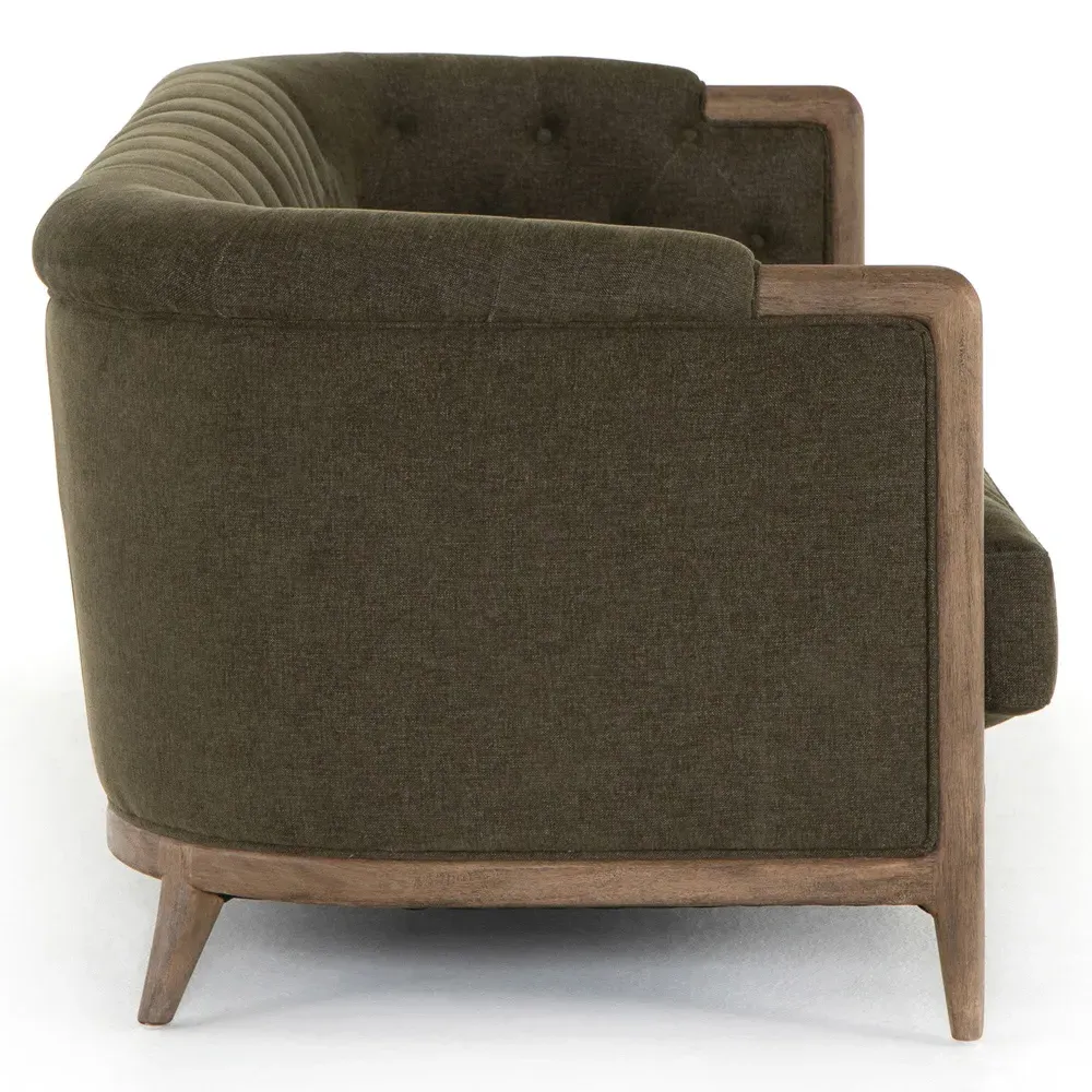 Khloe Tufted Sofa - Green, Parawood