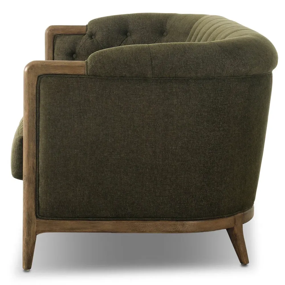 Khloe Tufted Sofa - Green, Parawood