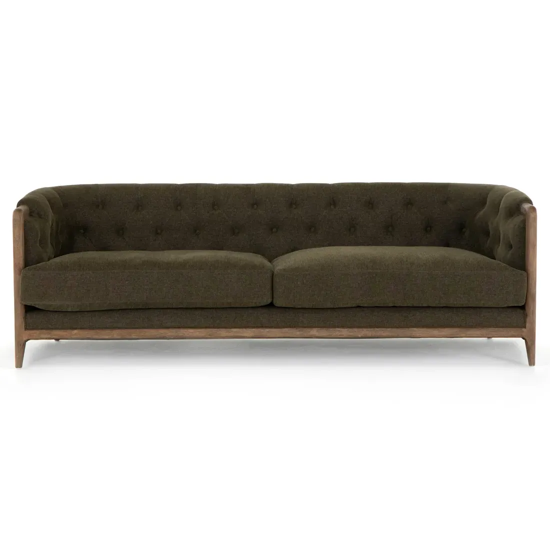 Khloe Tufted Sofa - Green, Parawood