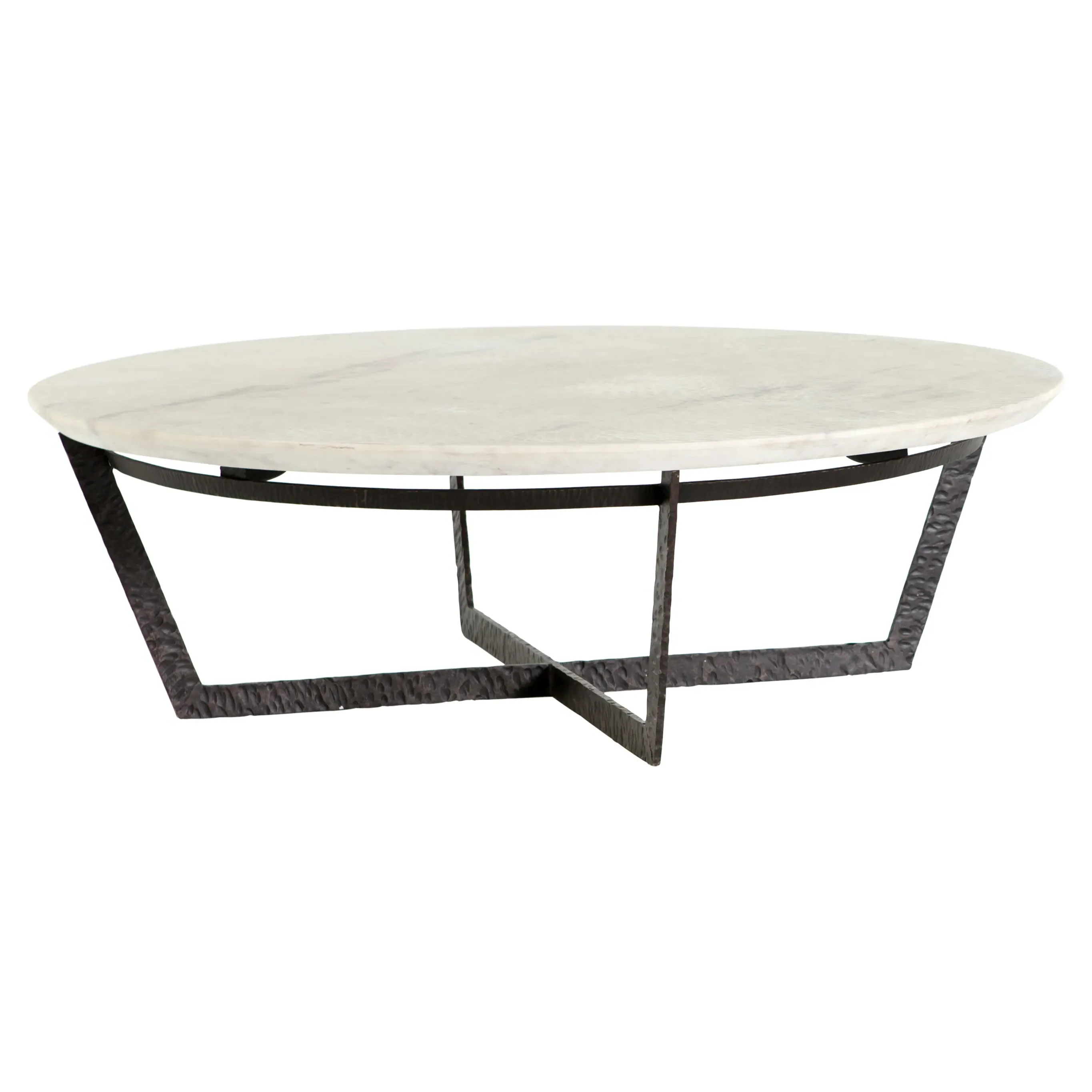 Kian Round Coffee Table - White, Marble image
