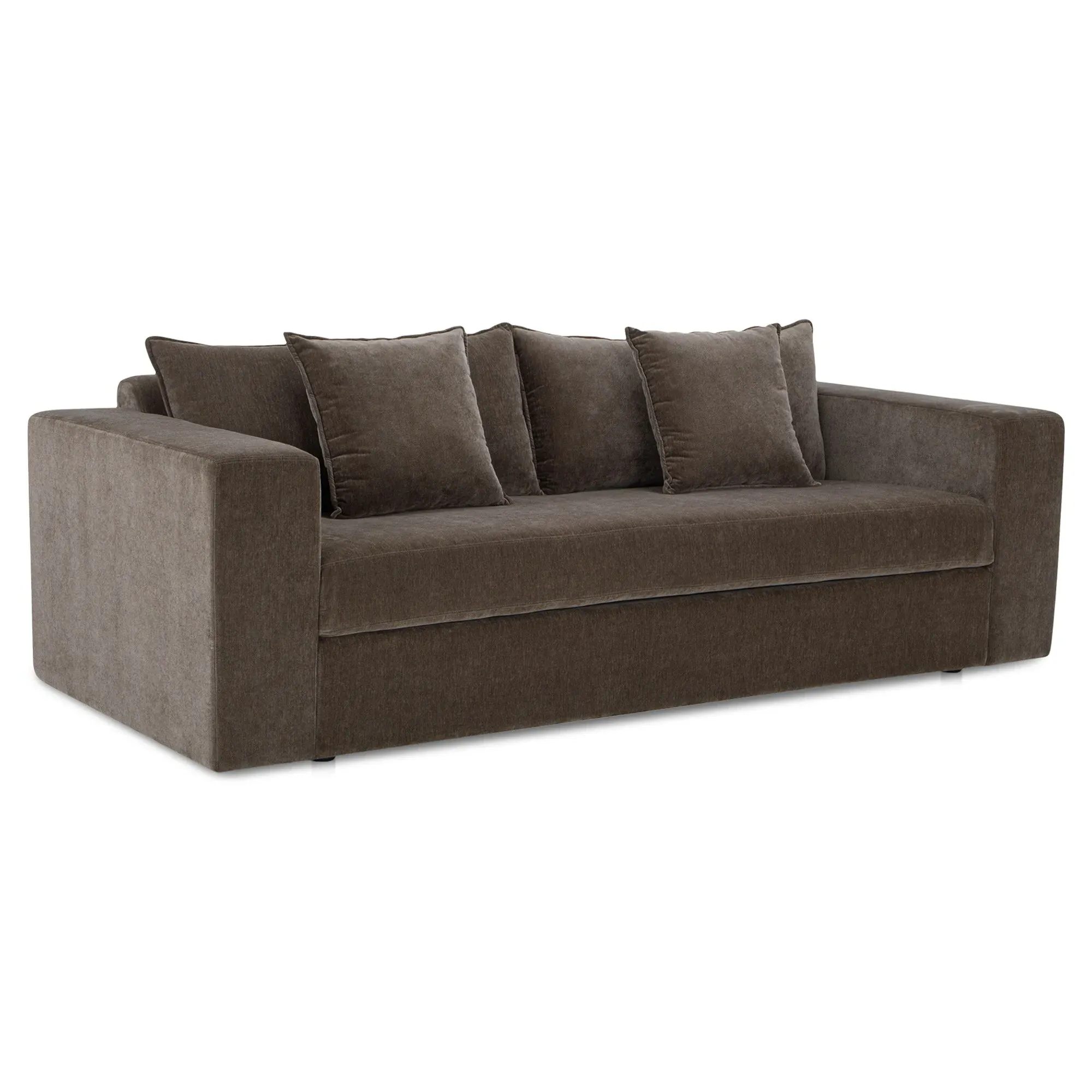Kiara Sleeper Sofa - Brown, Velvet