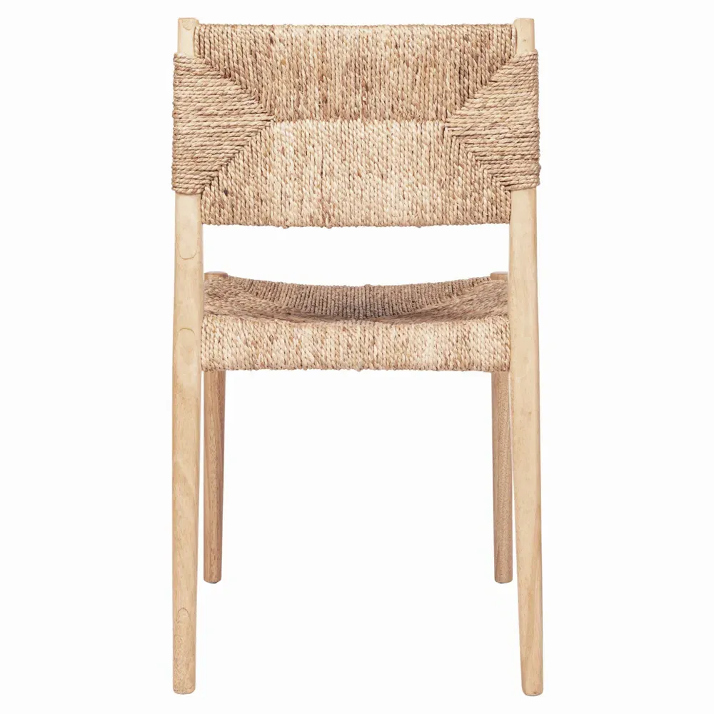 Kiara Woven Dining Side Chair Set of 2 - Brown, Water Hyacinth