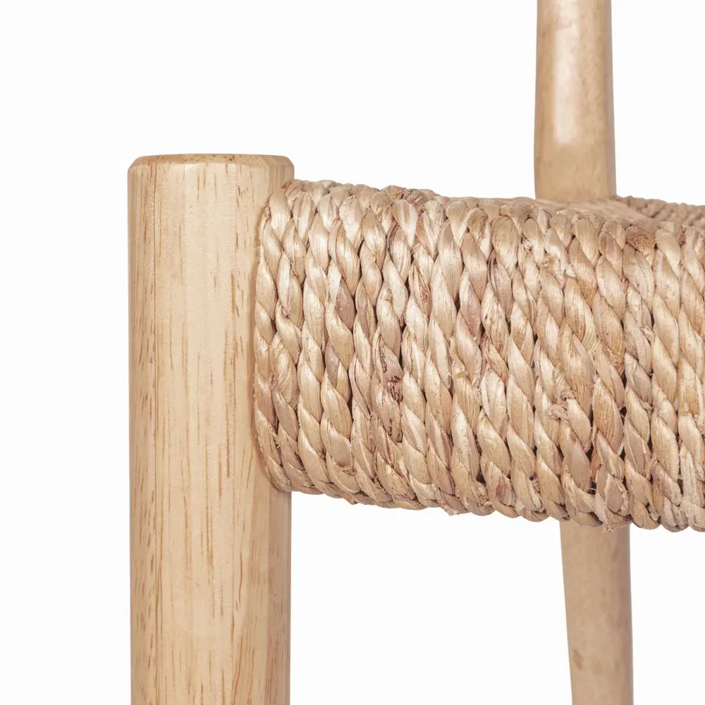 Kiara Woven Dining Side Chair Set of 2 - Brown, Water Hyacinth