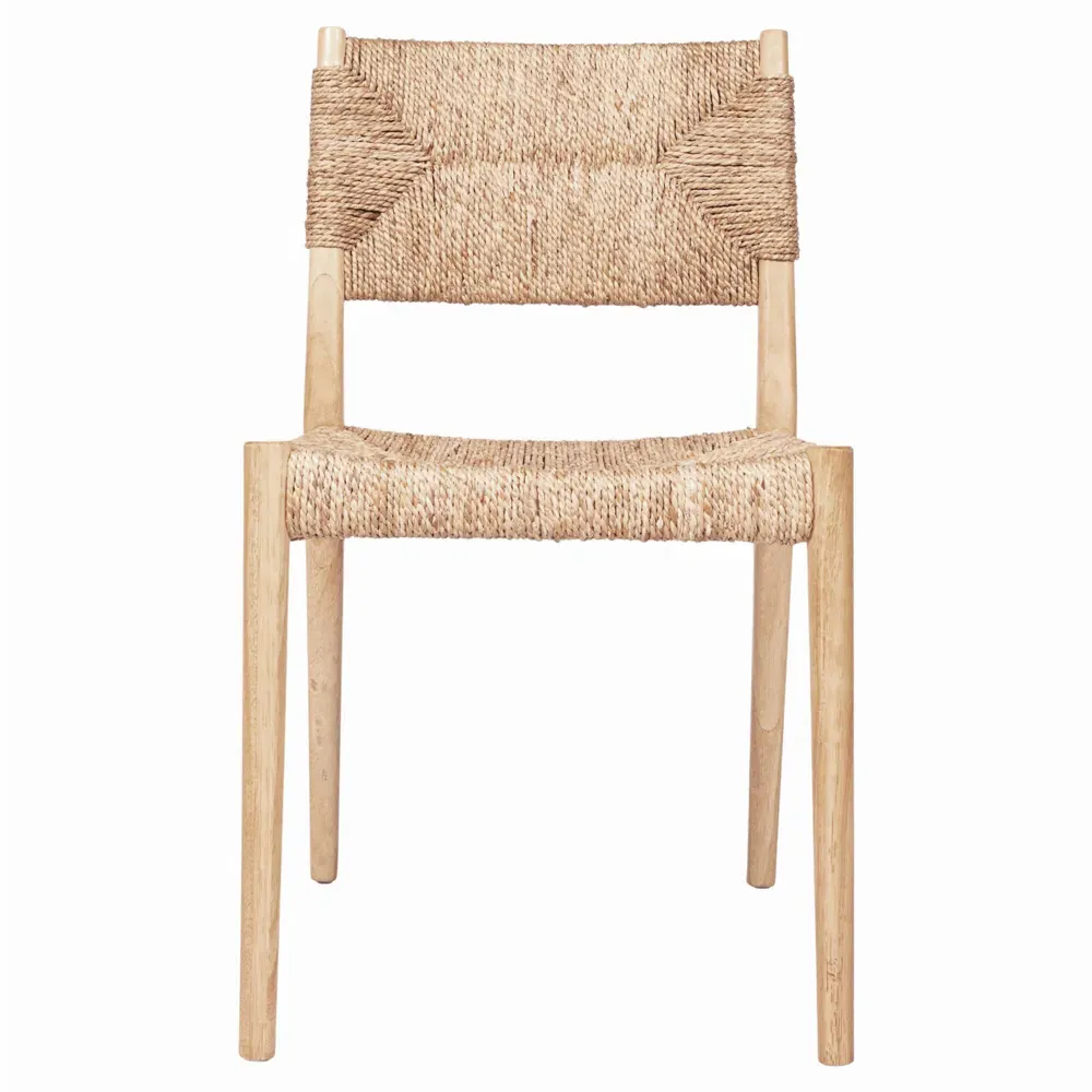 Kiara Woven Dining Side Chair Set of 2 - Brown, Water Hyacinth image