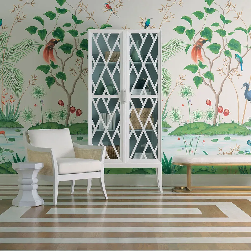 Kiawah Woven Cane Lounge Chair - Alabaster White, Oak