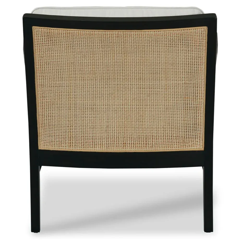Kiawah Woven Cane Lounge Chair - Black, Oak