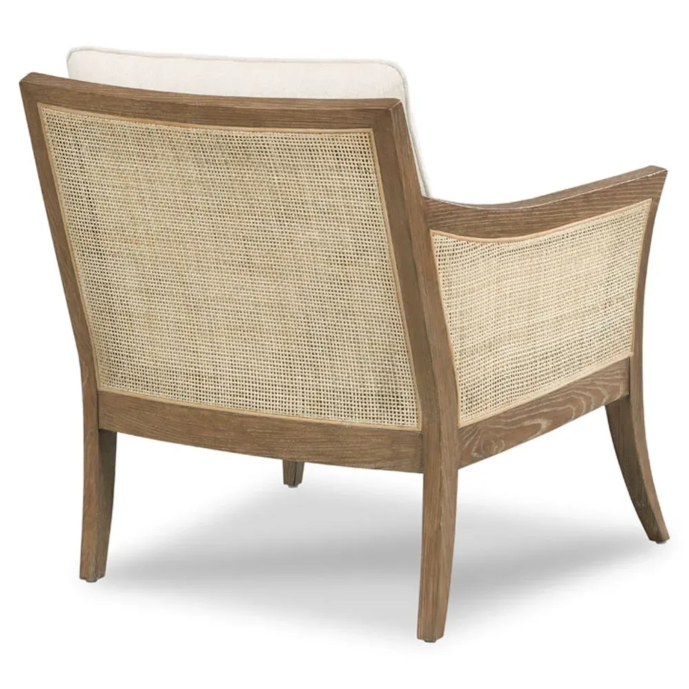 Kiawah Woven Cane Lounge Chair - Vintage Brown, Oak