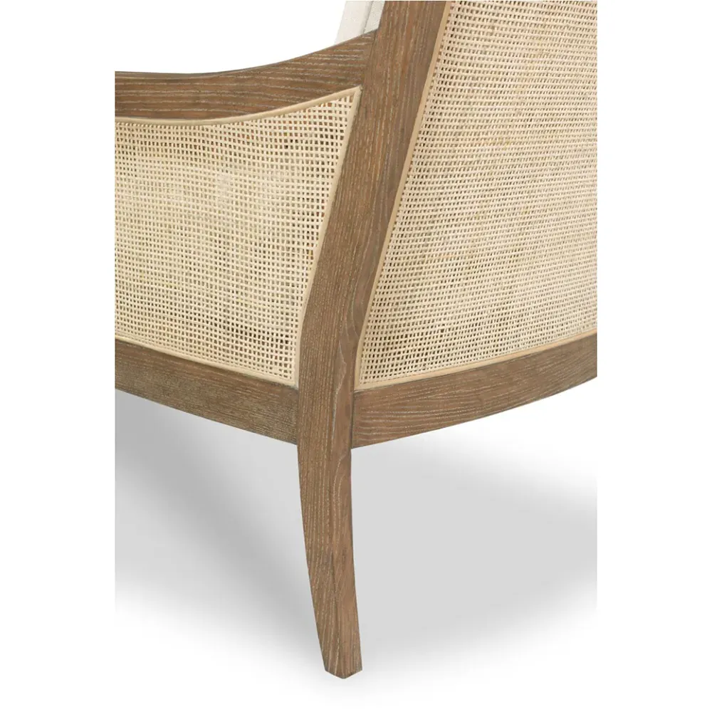 Kiawah Woven Cane Lounge Chair - Vintage Brown, Oak