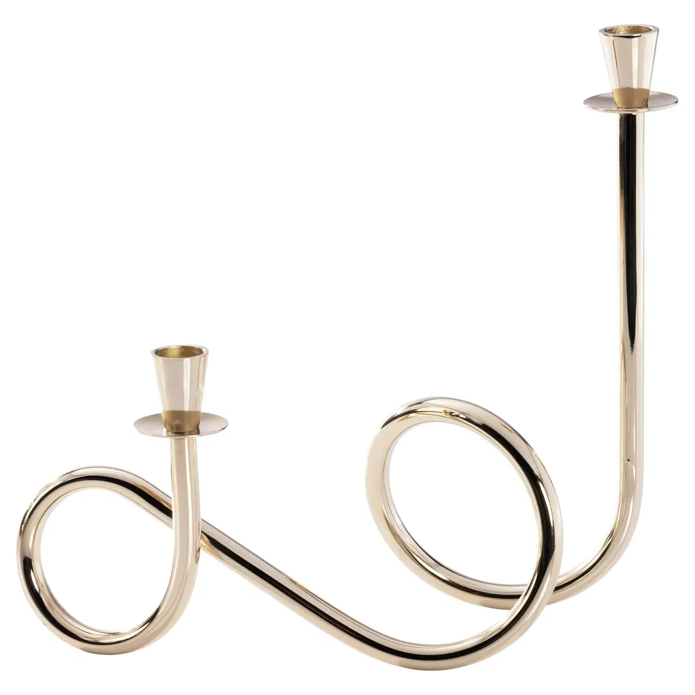 Kieran Loop Candleholder - Gold, Brass image