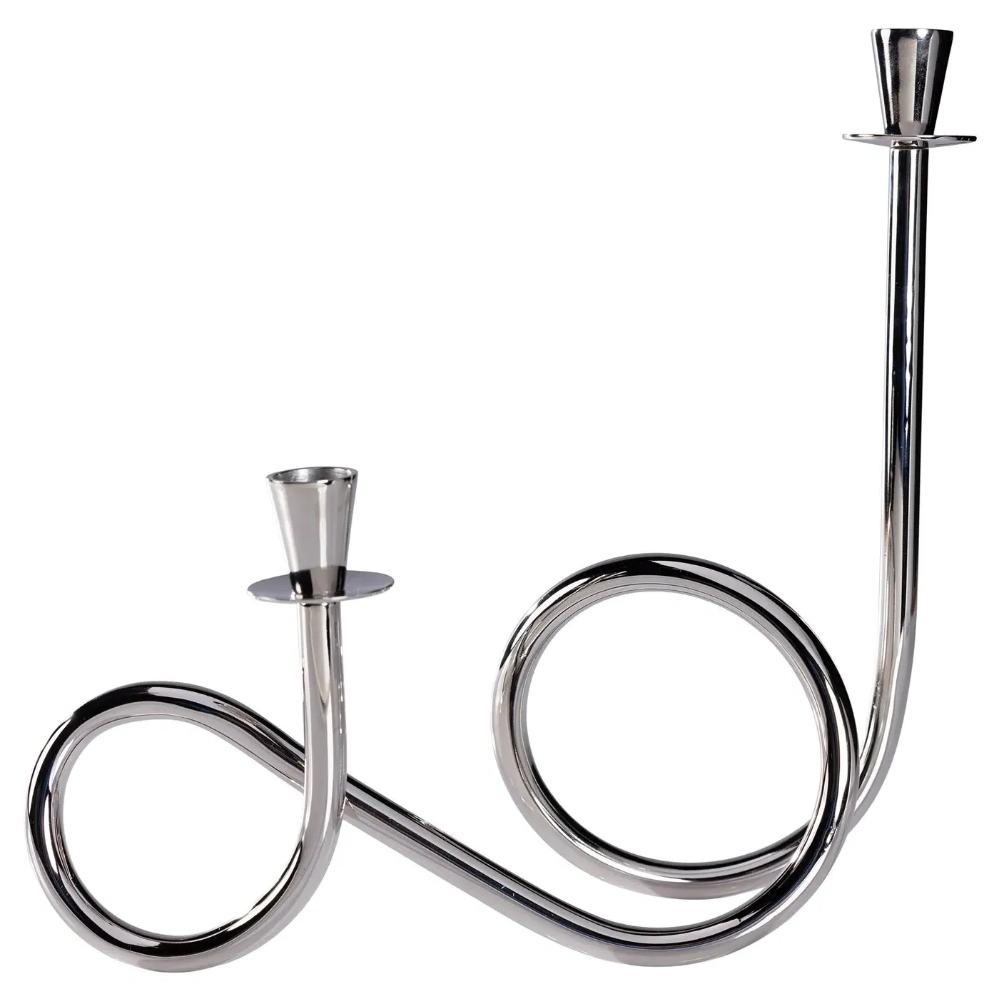 Kieran Loop Candleholder - Silver, Brass