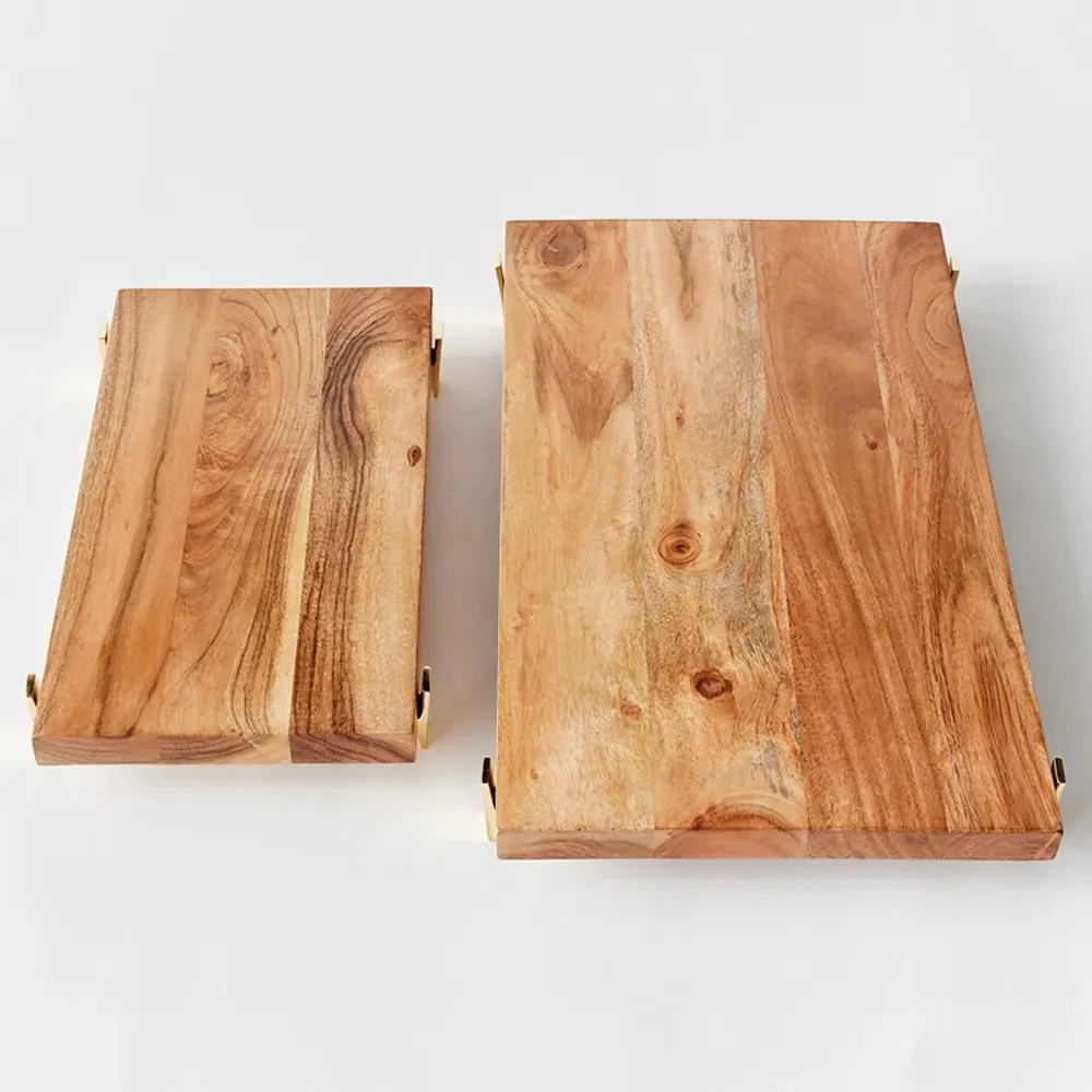 Kieran Serving Board Set - Natural, Acacia Wood