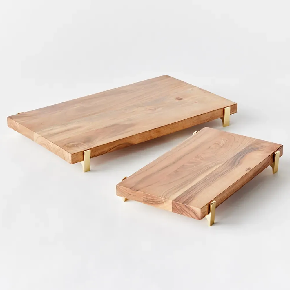 Kieran Serving Board Set - Natural, Acacia Wood