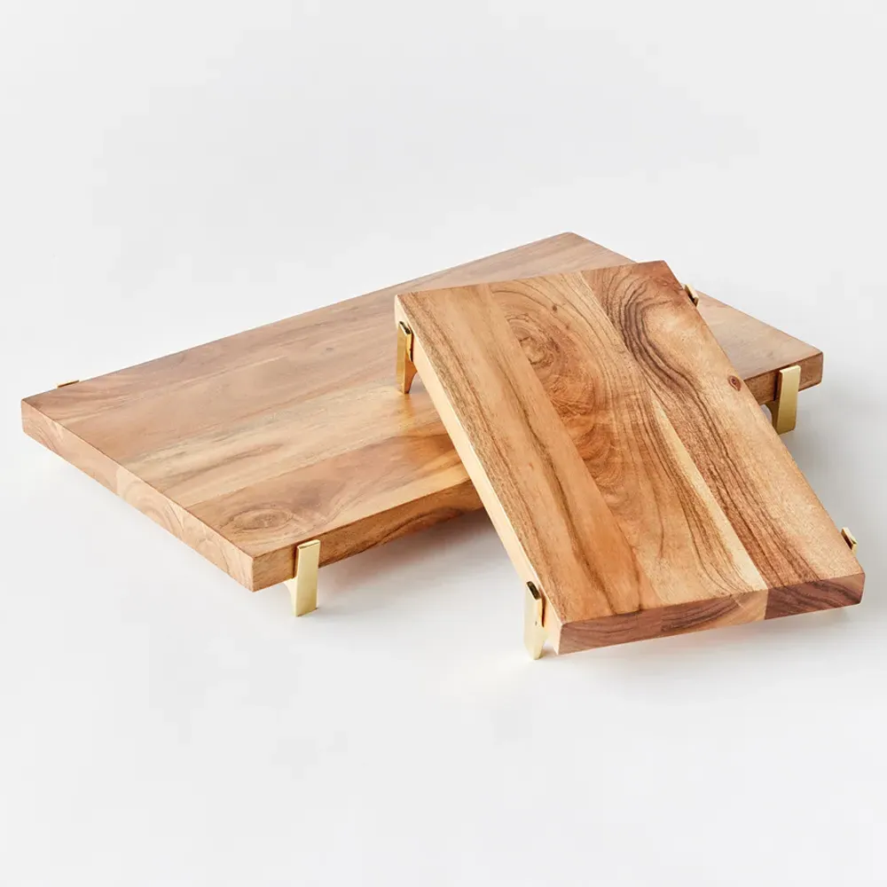 Kieran Serving Board Set - Natural, Acacia Wood