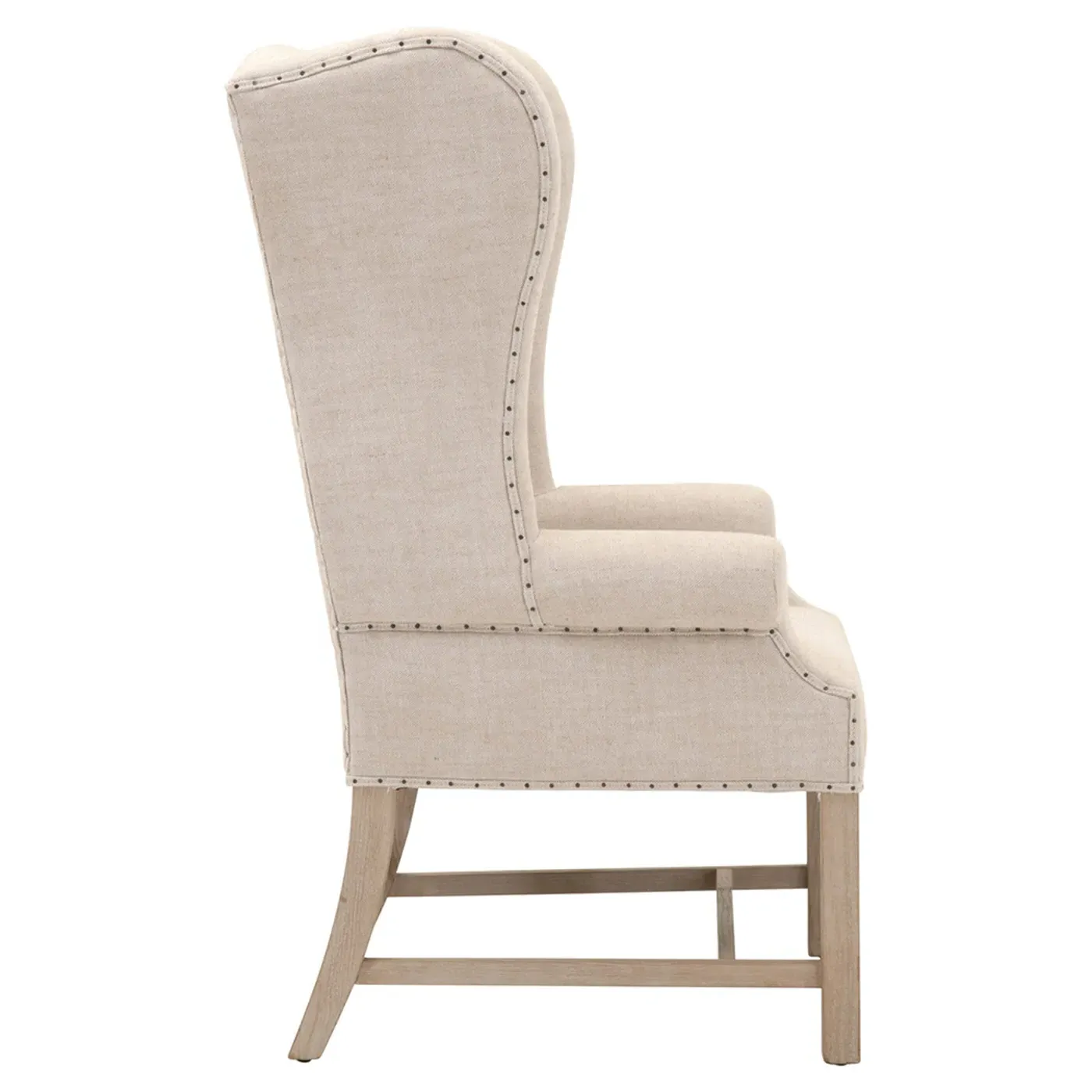 Kim Wing Back Dining Arm Chair - Cream, Ash Wood