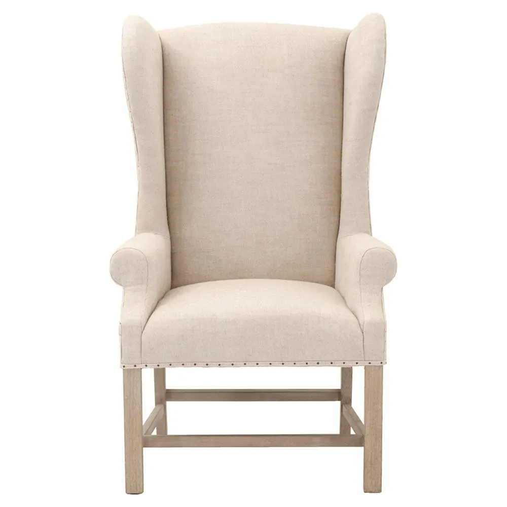 Kim Wing Back Dining Arm Chair - Cream, Ash Wood image