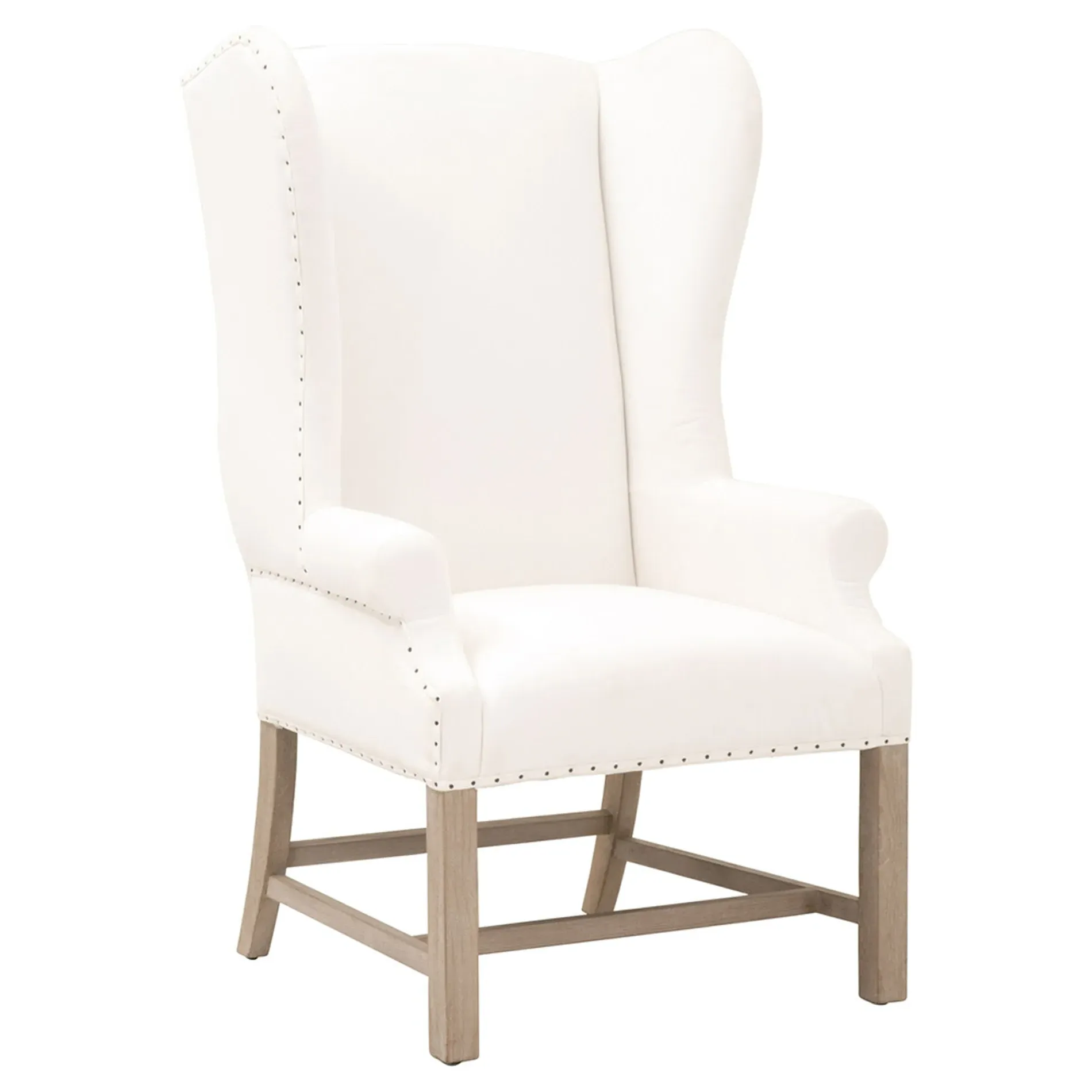 Kim Wing Dining Arm Chair - White, Ash Wood