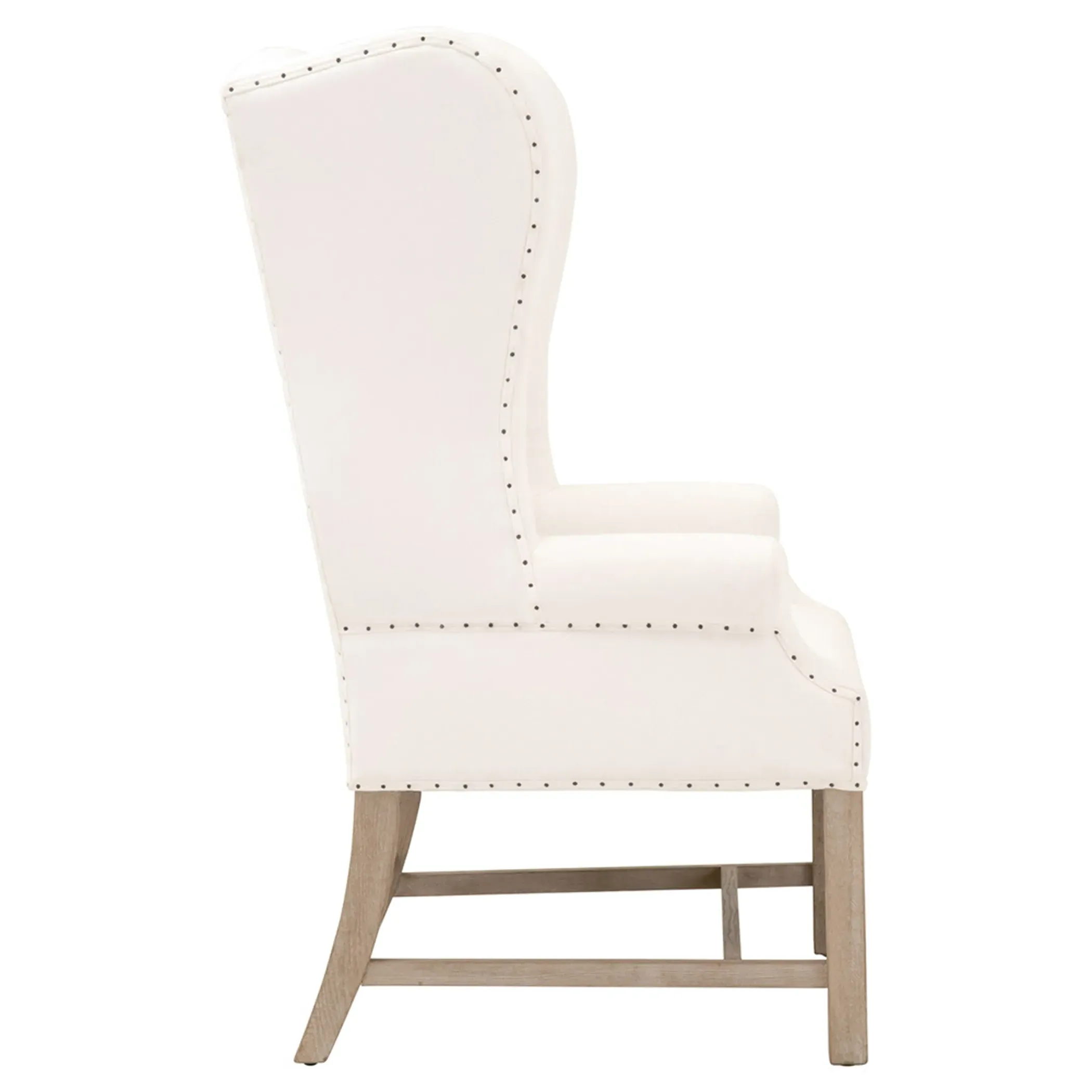 Kim Wing Dining Arm Chair - White, Ash Wood
