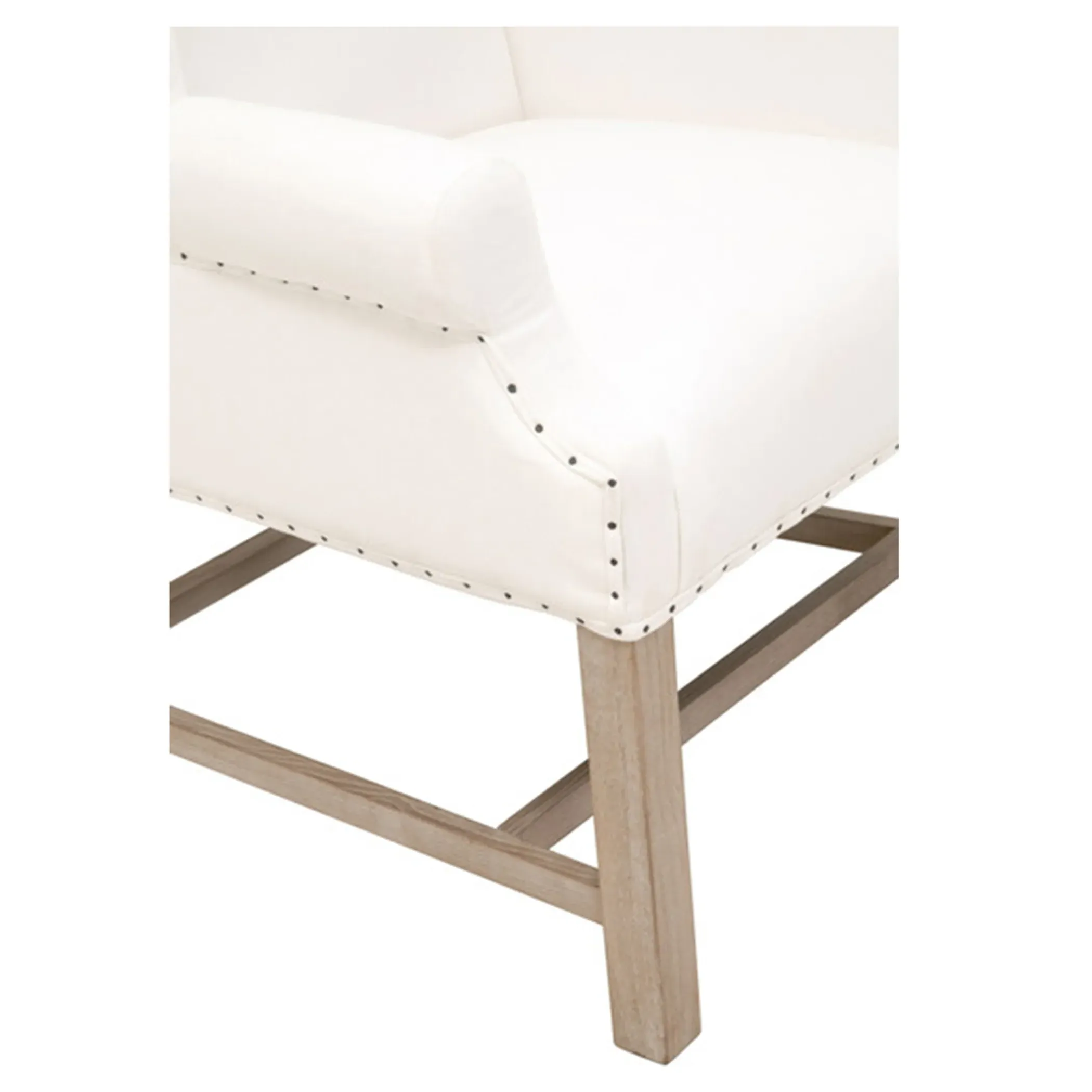 Kim Wing Dining Arm Chair - White, Ash Wood