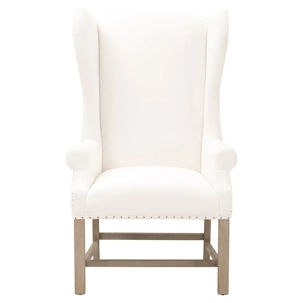 Kim Wing Dining Arm Chair - White, Ash Wood